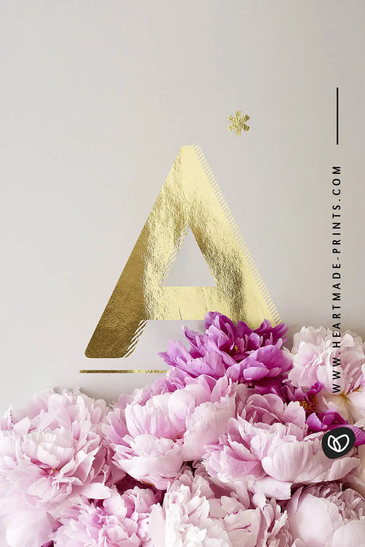 Pfingstrosen ABC | Buchstabe A hell