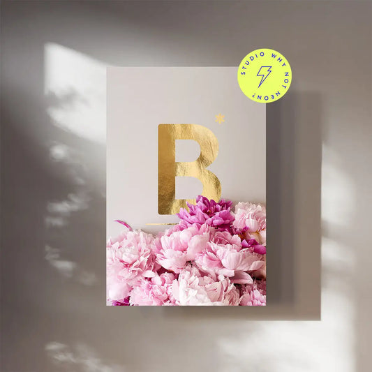 Pfingstrosen ABC | Buchstabe B hell