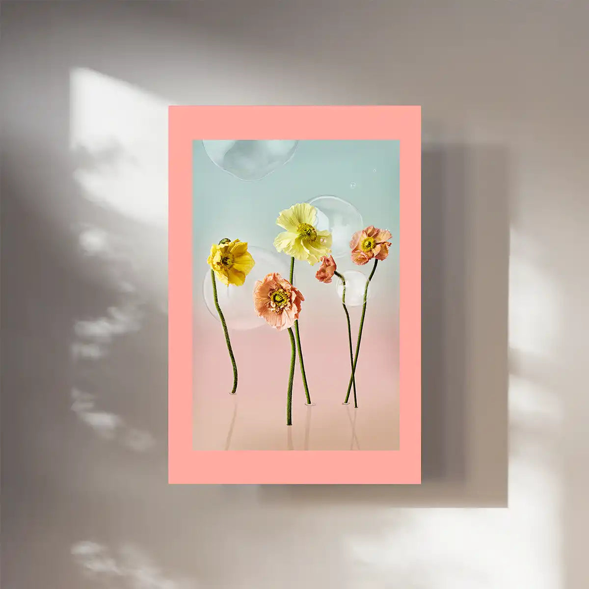 Flower Artprint Iceland Poppies and soap bubbles