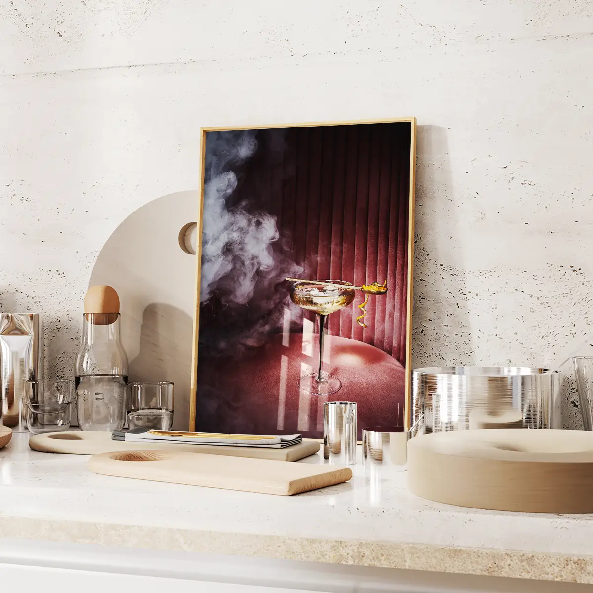 Art Print Cocktail Bar moderner Kunstdruck für die Küche