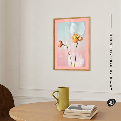 Iceland Poppies & Bubbles No.1 Art Print