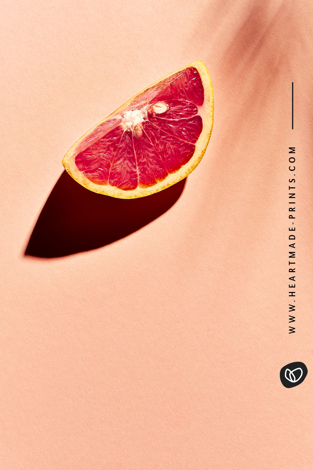 Pink Grapefruit Wandbild Küche