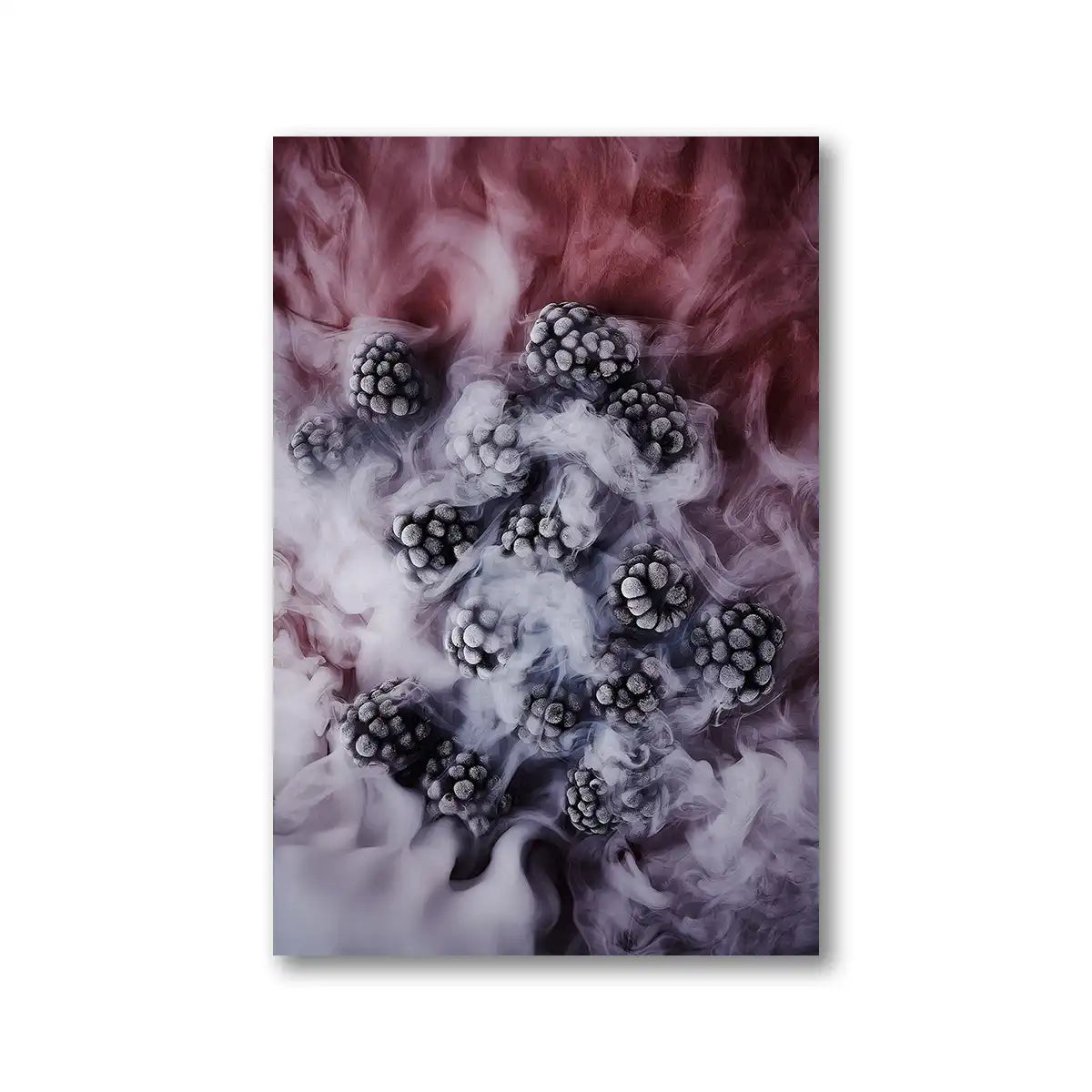 Frozen Blackberries Food Kunstdruck für die Küche